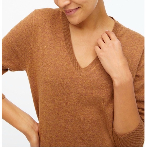 J. Crew Wool Blend V-Neck Tunic Sweater - Picture 2 of 11